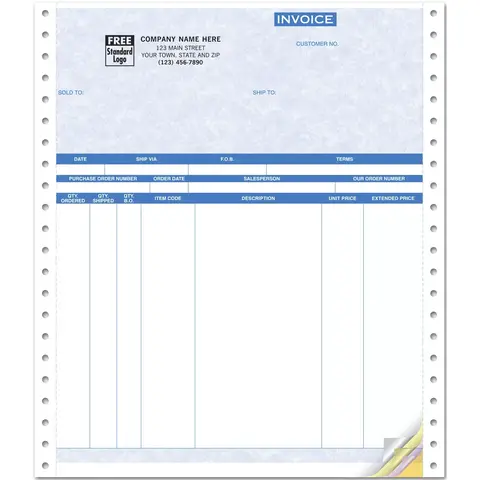9044G - ACCPAC Continuous Invoices - Parchment Color Background