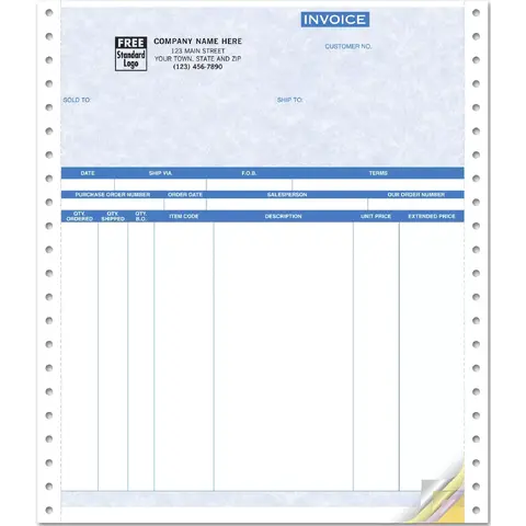 9044G - ACCPAC Continuous Invoices - Parchment Color Background