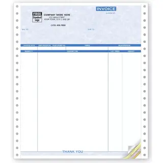9059G - Continuous Invoices - Four Columns