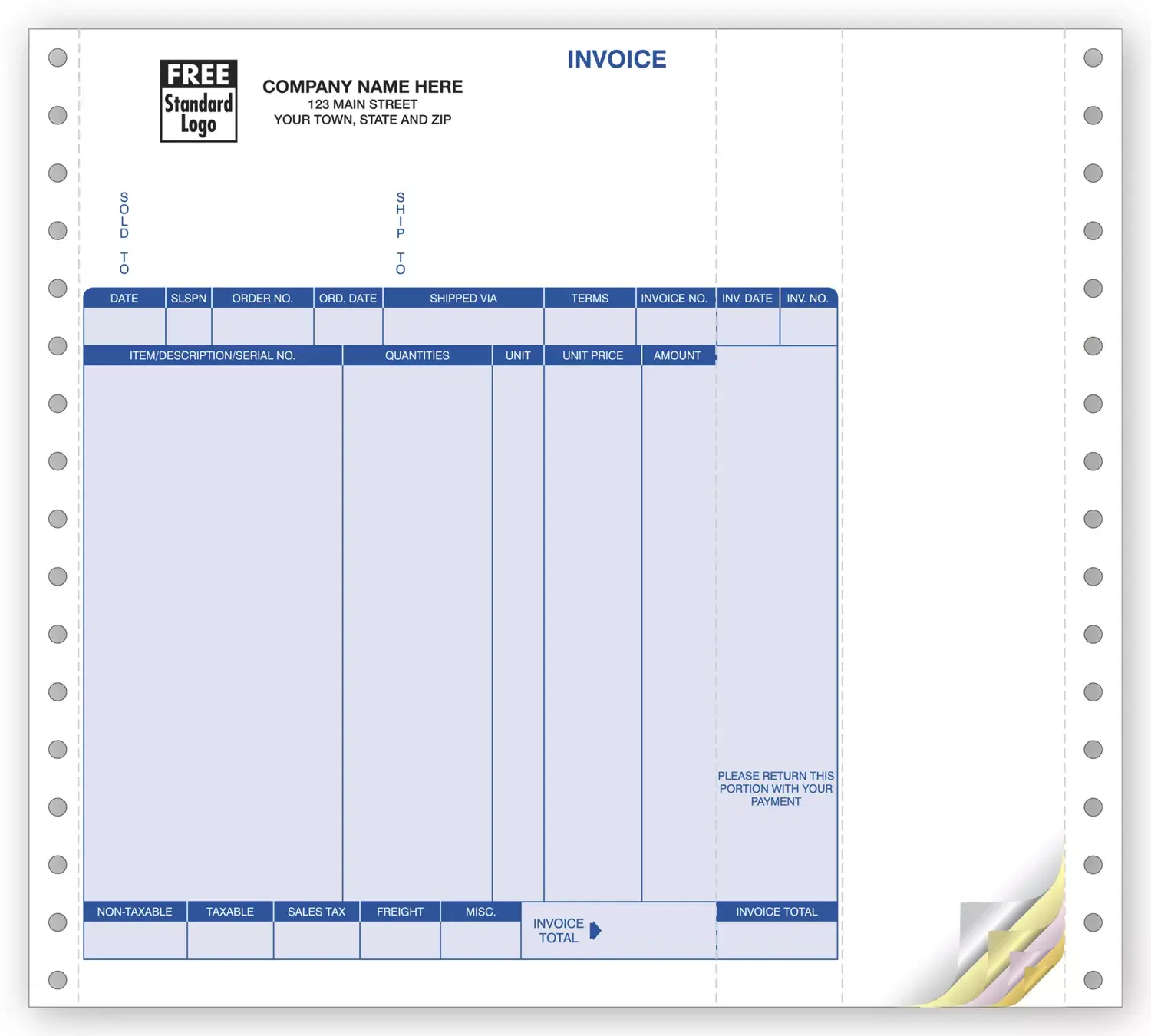 Classic Invoices for Dot Matrix Printers