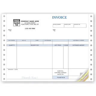 9206 - Compact Continuous Invoice, 4-Part