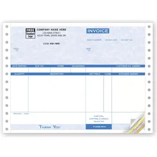 9206G - Compact Dot Matrix Invoices - Parchment Color Background