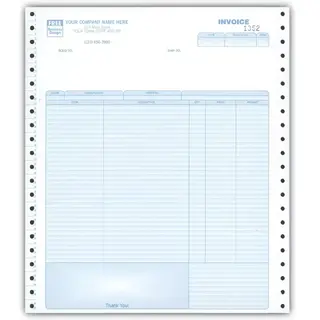 12508 - General Continuous Invoices, Triplicate