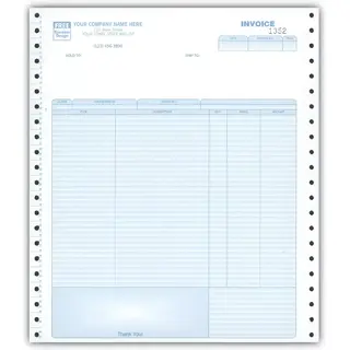 12508 - General Continuous Invoices, Triplicate