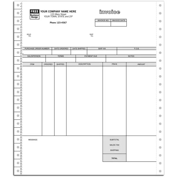 13190 - Continuous Inventory Invoices for One-Write Plus Software