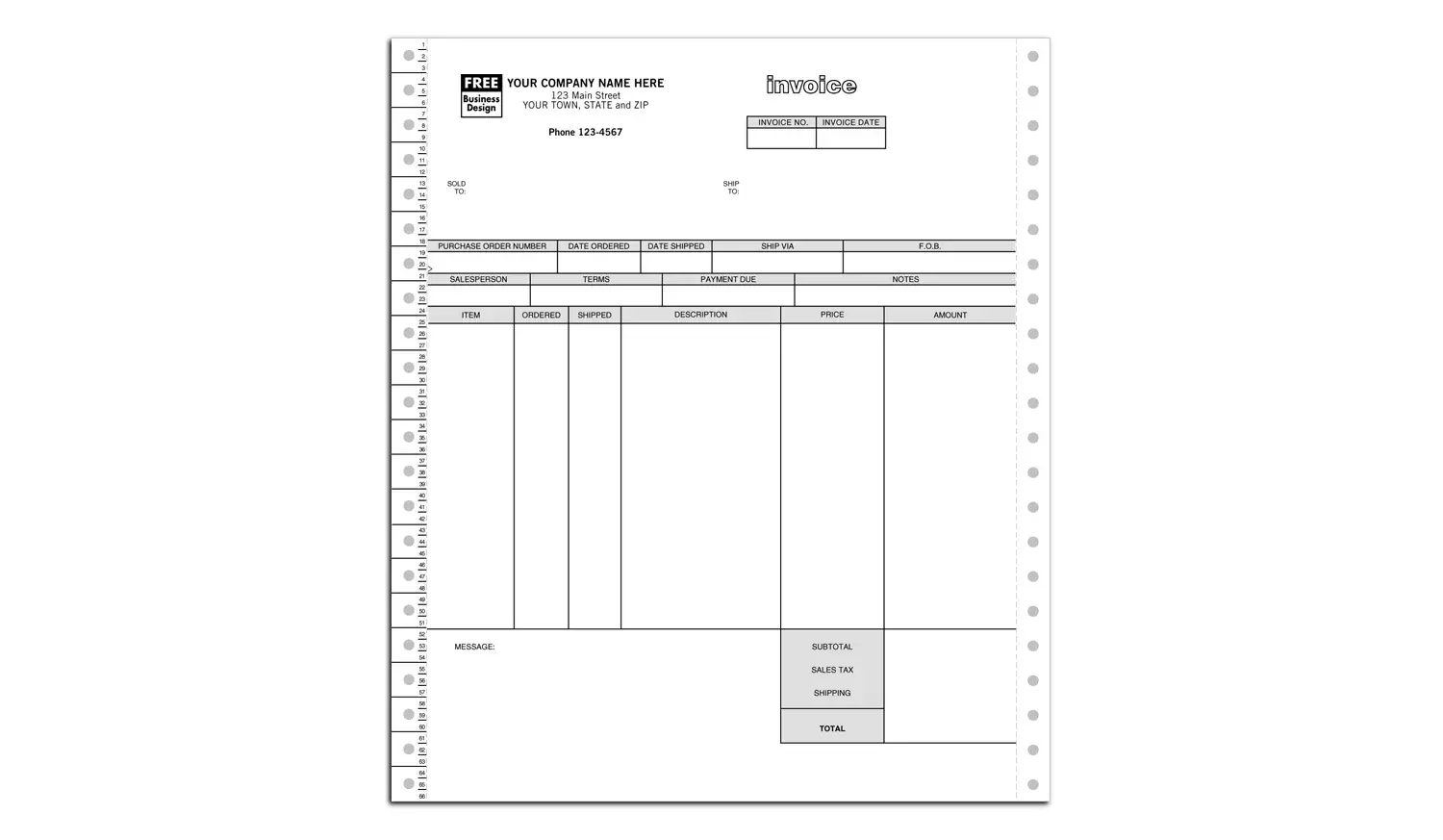 13190 - Continuous Inventory Invoices for One-Write Plus Software