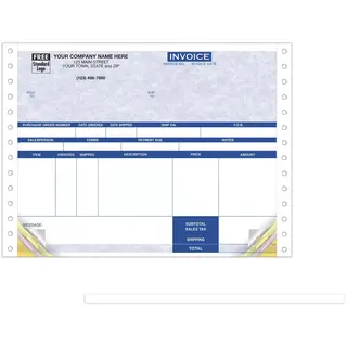 13199G - Continuous Inventory Invoices for One-Write Plus - Parchment Color Background
