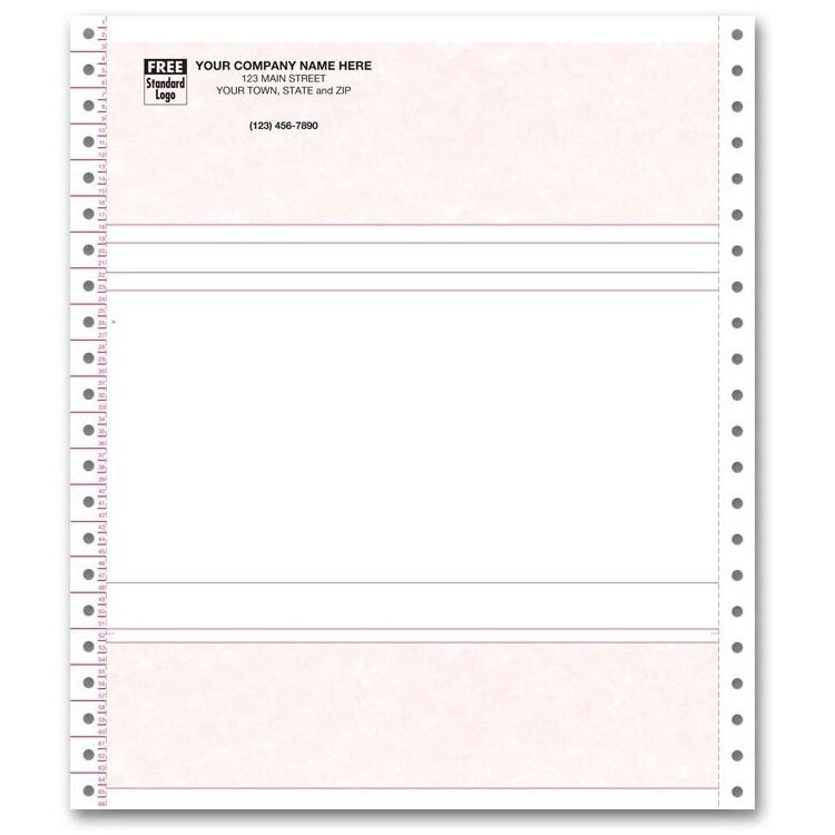 13702G - Triplicate Multi-Use Business Forms for Pin Feed Printers