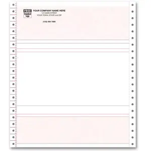 13702G - Triplicate Multi-Use Business Forms for Pin Feed Printers