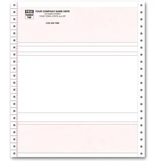 13702G - Triplicate Multi-Use Business Forms for Pin Feed Printers