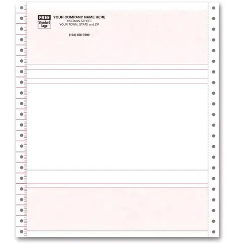 13702G - Triplicate Multi-Use Business Forms for Pin Feed Printers