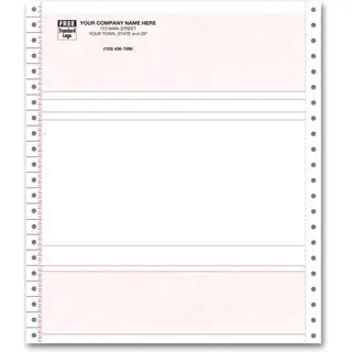 13702G - Triplicate Multi-Use Business Forms for Pin Feed Printers