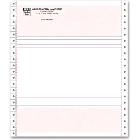 13702G - Triplicate Multi-Use Business Forms for Pin Feed Printers