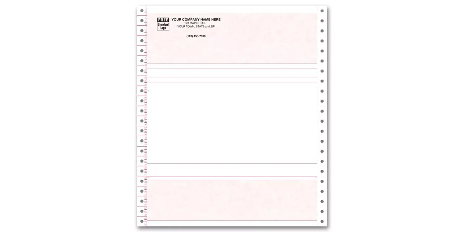 13702G - Triplicate Multi-Use Business Forms for Pin Feed Printers
