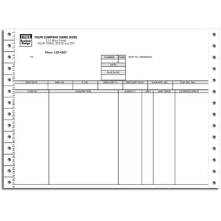 9158 - Compact Continuous Pacioli Multipurpose Business Forms, Quadruplicate