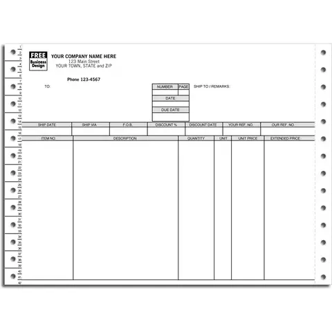 9158 - Compact Continuous Pacioli Multipurpose Business Forms, Quadruplicate