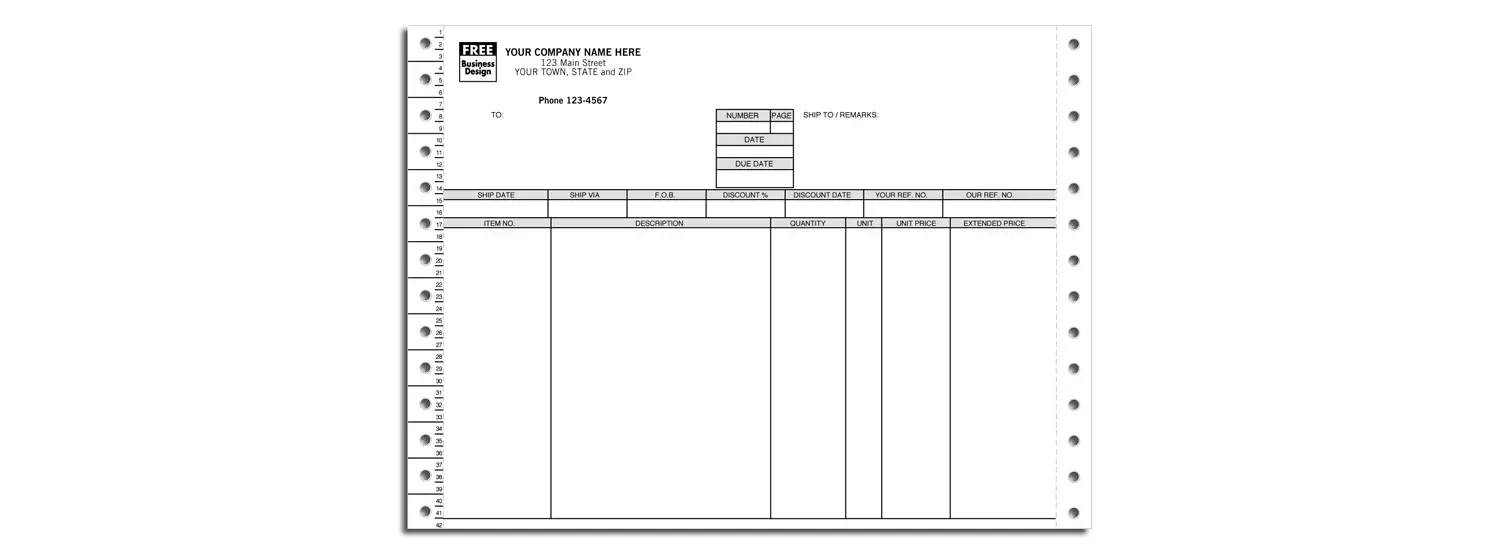 9158 - Compact Continuous Pacioli Multipurpose Business Forms, Quadruplicate