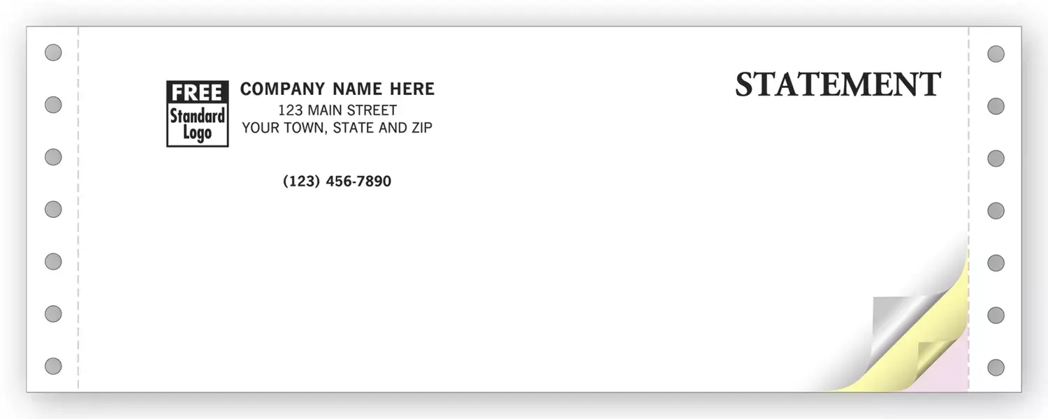 9328 - Small Continuous Multipurpose Business Forms, Duplicate