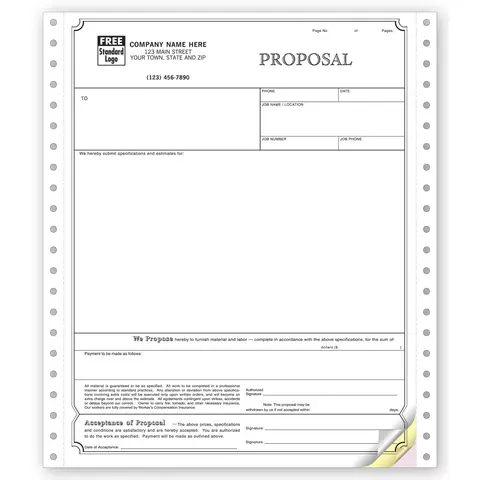 9250 - Custom Printed Continuous Proposals
