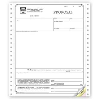 9250 - Custom Printed Continuous Proposals