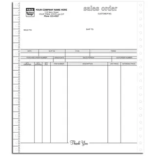 9057 - Custom Printed Continuous Sales Orders