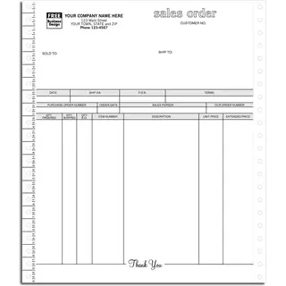9057 - Custom Printed Continuous Sales Orders