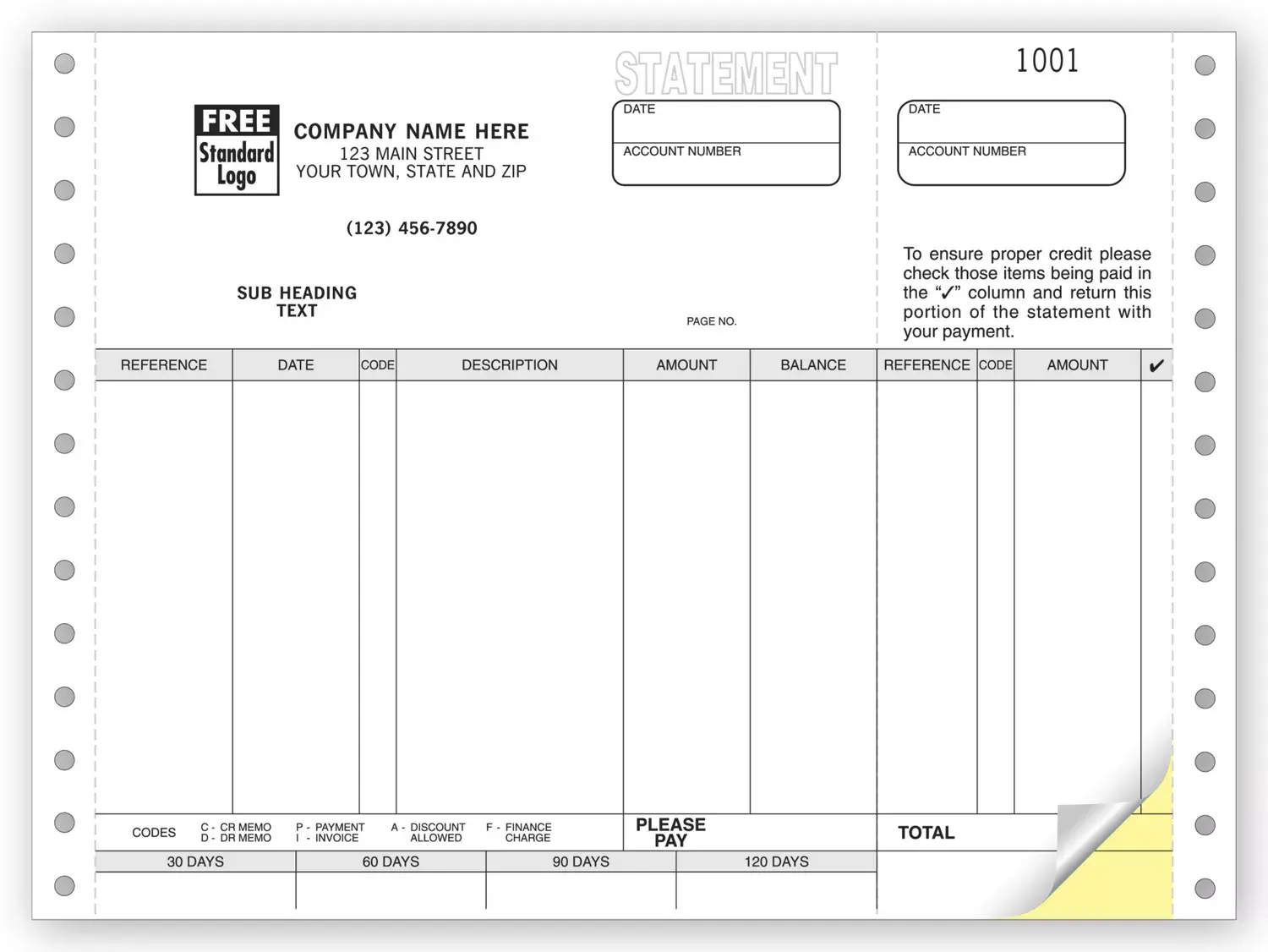 9063 - Great Plains Software Compatible Continuous Statements 