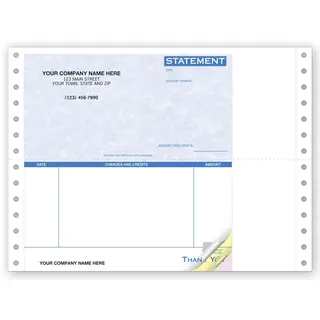 9060G - Compact Dot Matrix Statements - Parchment Background