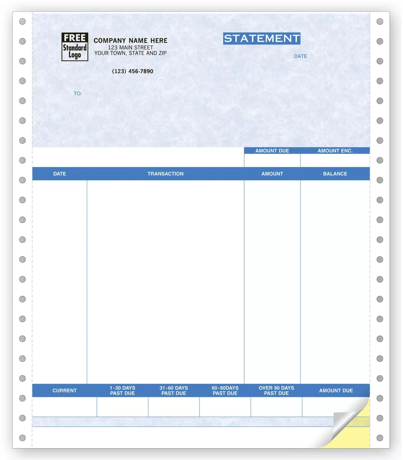 13053G - QuickBooks® Software Compatible Continuous Statements
