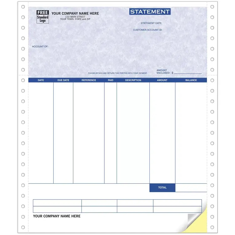 13334G - Continuous Statements for Peachtree - Parchment Color Background