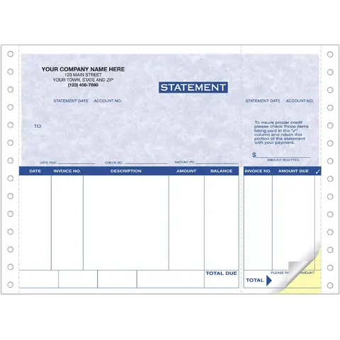 9069G - Continuous Compact Statements for ACCPAC Software - Parchment Color Background