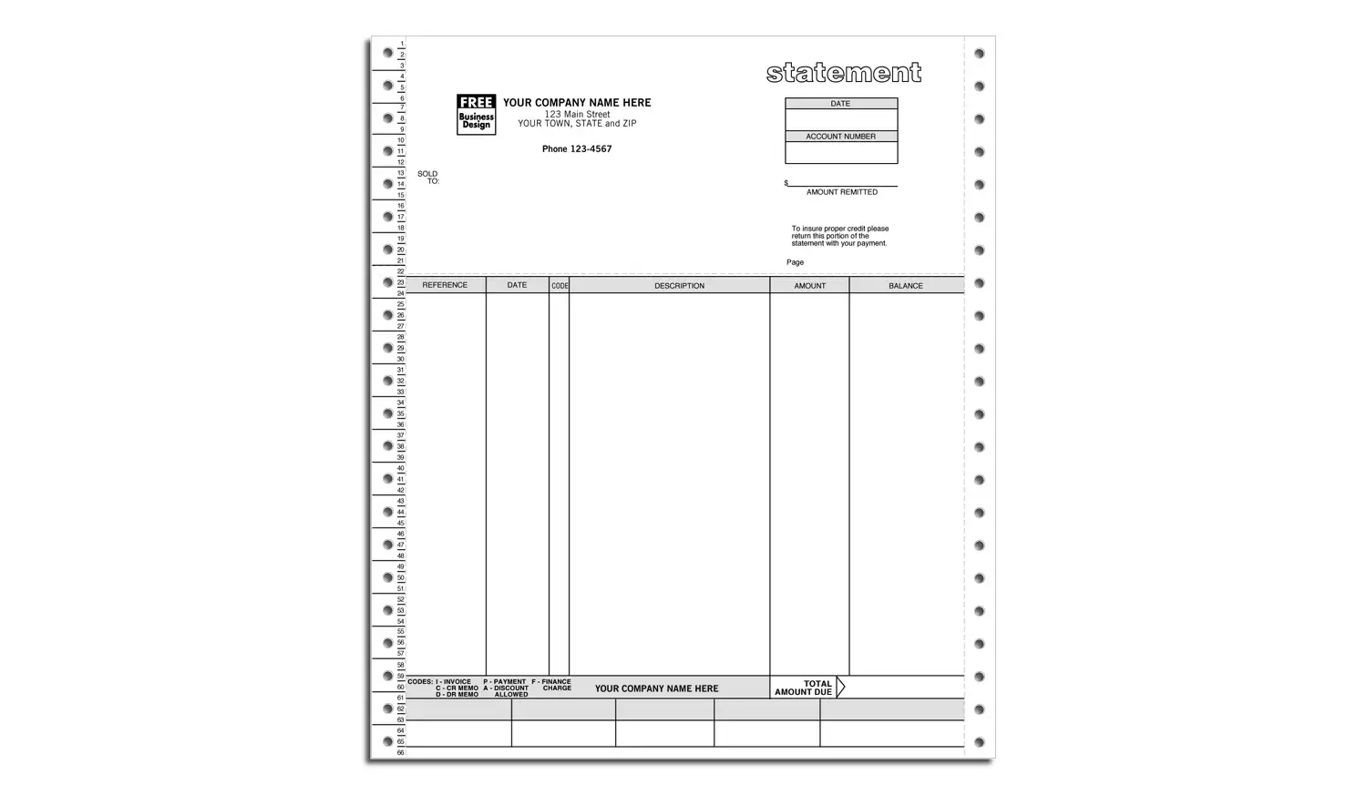 9226 - Continuous Statements for Solomon Software - Duplicate Format