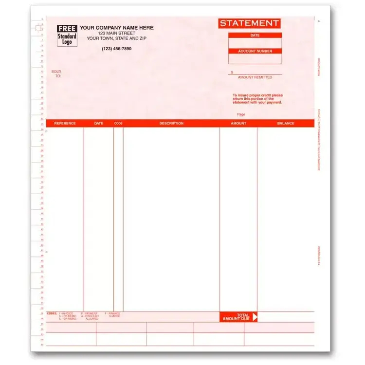 9226G - Continuous Statements for Solomon Software - Parchment Color Background