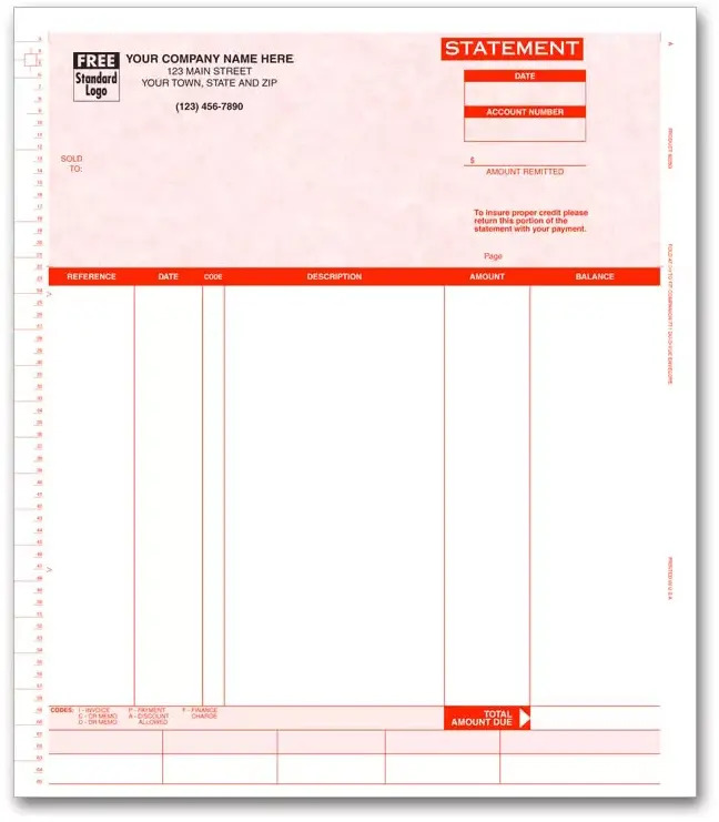 9226G - Continuous Statements for Solomon Software - Parchment Color Background
