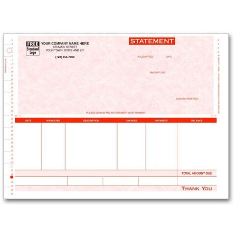 13348G - Compact Continuous Statements for One-Write Plus Software - Parchment Color Background