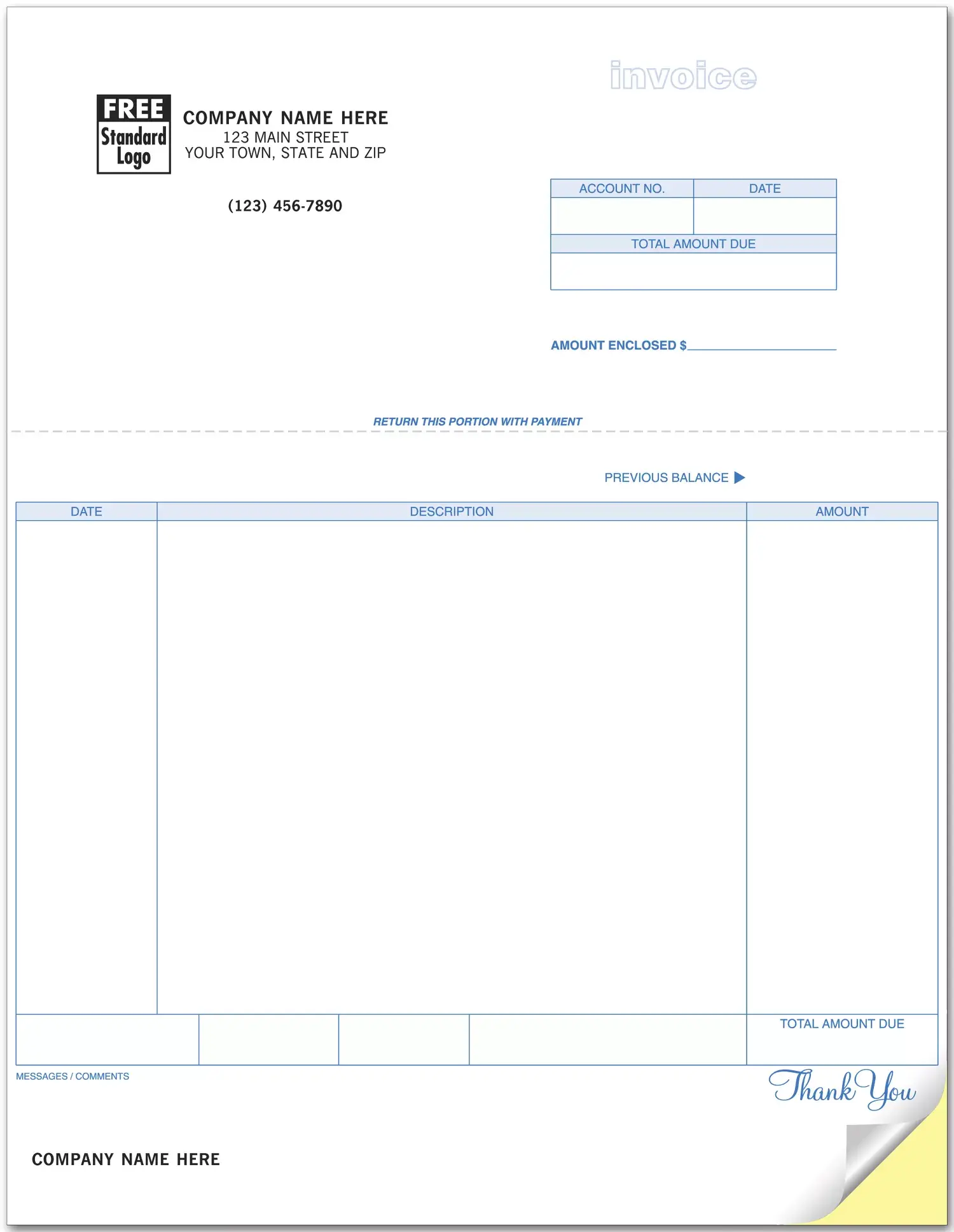 General Laser Invoices