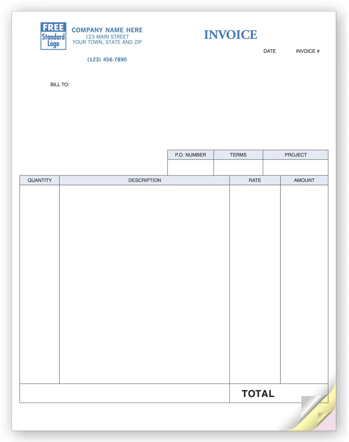 Laser QuickBooks® Service Invoices