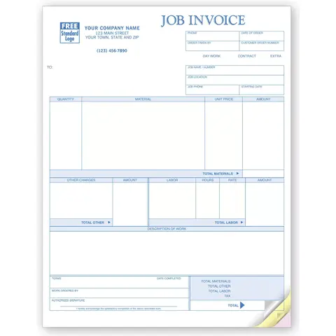 Laser Job Invoices