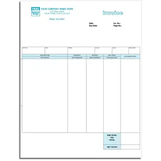General Laser Invoices for DacEasy