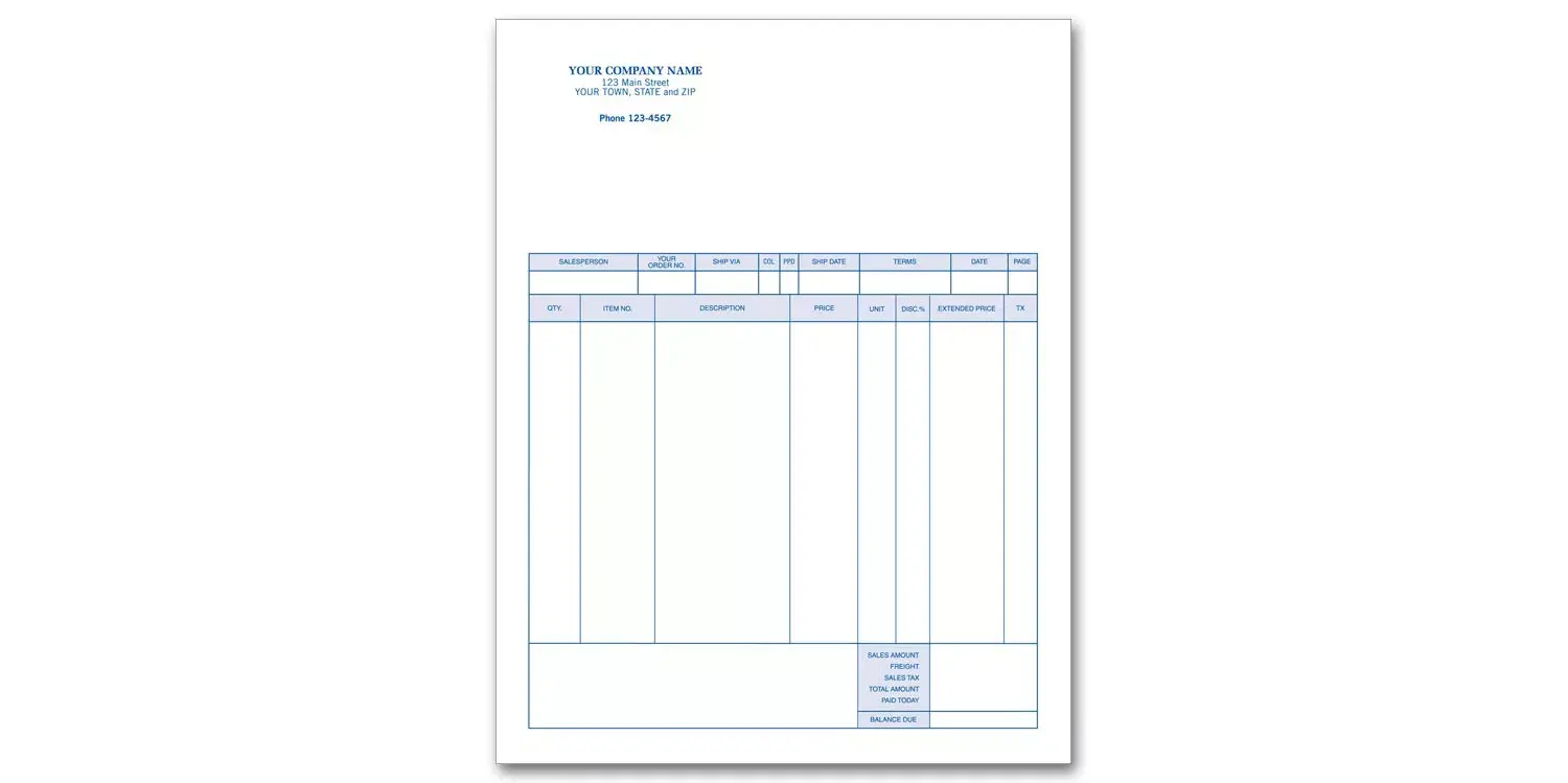 General Laser Invoices - MYOB Compatible