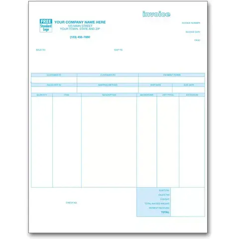 Laser Product Invoices Compatible with Peachtree Software