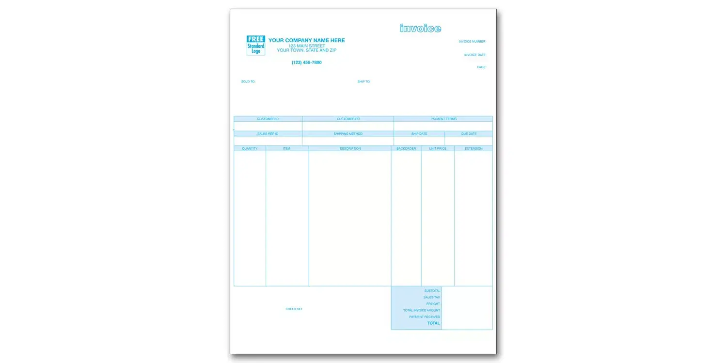 Laser Product Invoices Compatible with Peachtree Software