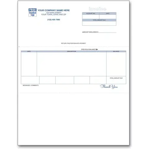 Custom Laser/Inkjet Invoices