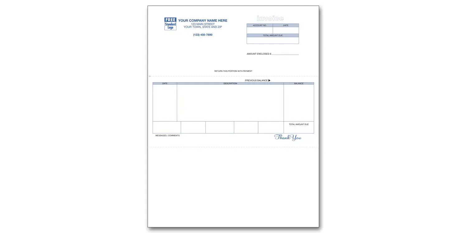 Custom Laser/Inkjet Invoices