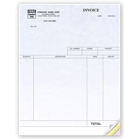 QuickBooks® Laser Service Invoices