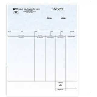General Laser Invoices for DacEasy Software - Parchment Color Background