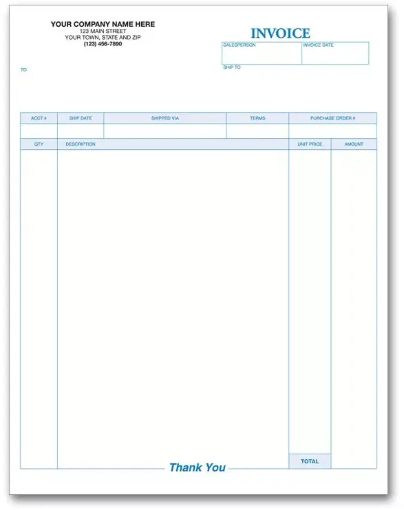 Simple Professional Laser Invoices