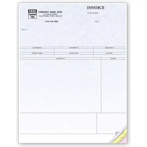Sage 50 Computer Service Invoices - Parchment Color Background