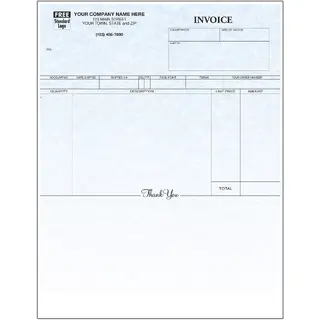 13442G - General Business Invoices - Laser Printer Compatible - Parchment Color Background