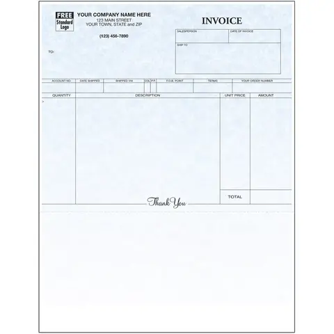 13442G - General Business Invoices - Laser Printer Compatible - Parchment Color Background